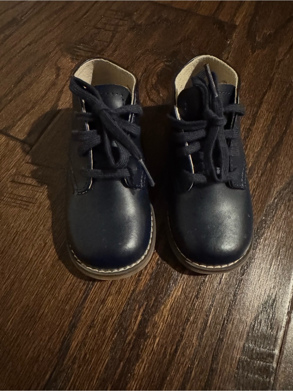 FootMates Navy Toddler Lace-Up Shoes